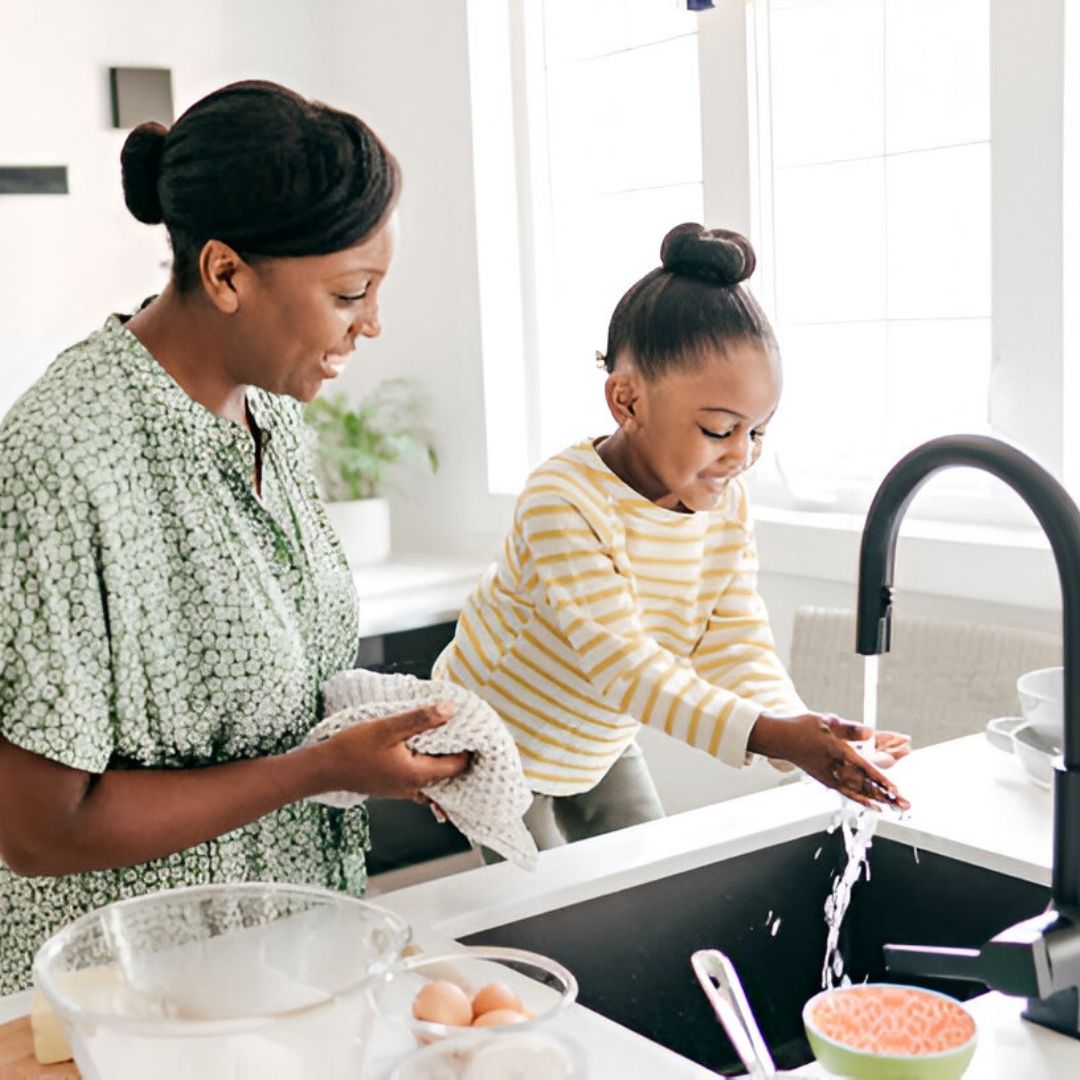 Happy African American Mom With Daughter Washing Hands In Kitchen Sink 80498c74 5a77 4e09 Ac6f 2d9830426388 - SoftPro Water Filters and Purification