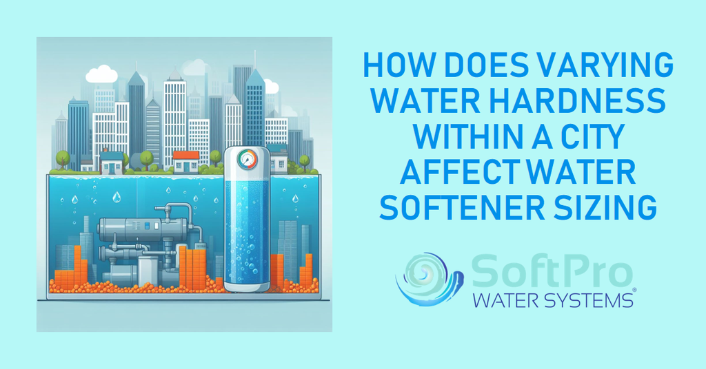 How Does Varying Water Hardness Within a City Affect Water Softener Sizing?