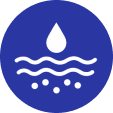 Efficient Professional Grade Precision Brining Water Softener Functionality icon.