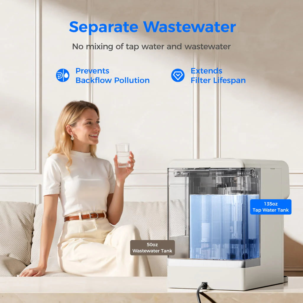 Waterdrop T4-A 450GPD Alkaline Dual Flow Reverse Osmosis System