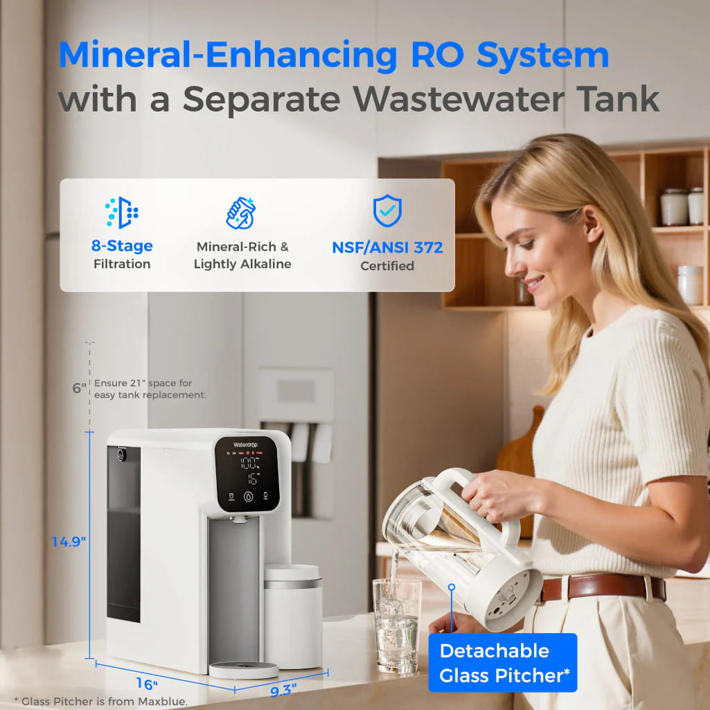 Waterdrop T4-A 450GPD Alkaline Dual Flow Reverse Osmosis System