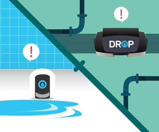 Drop Water Damage Prevention System - Leak Detector Graphic